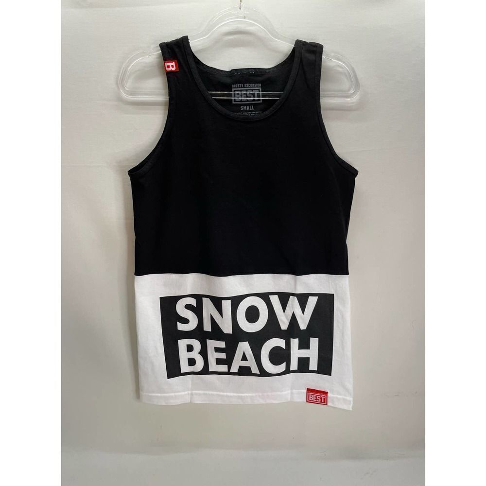 BEST Breezy Excursion "Snow Beach" Color Block Tank Top Size Small - "Delmar"